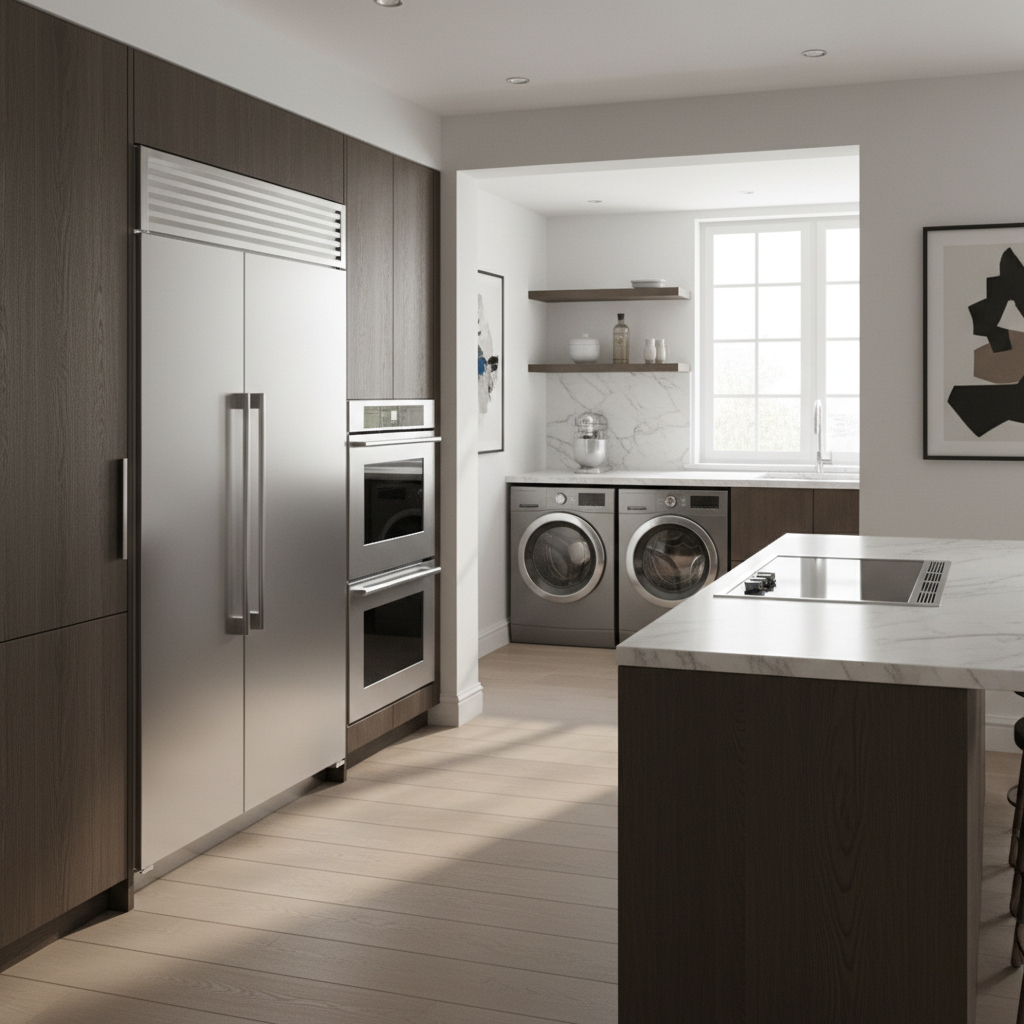 Premium household appliances in a luxury home environment